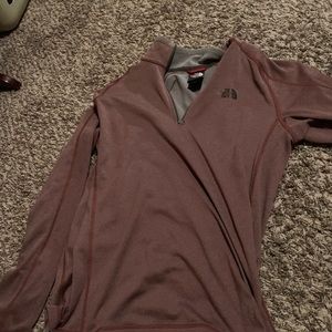 The north face maroon sweatshirt